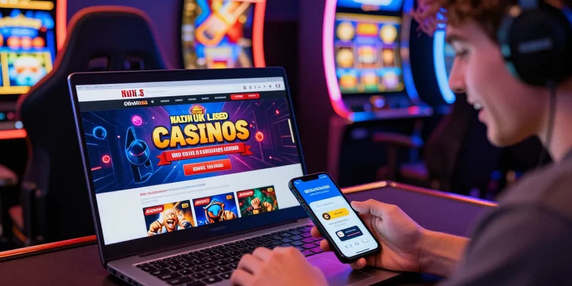Engaging non UK licensed casinos website view showcasing vibrant games and player excitement.