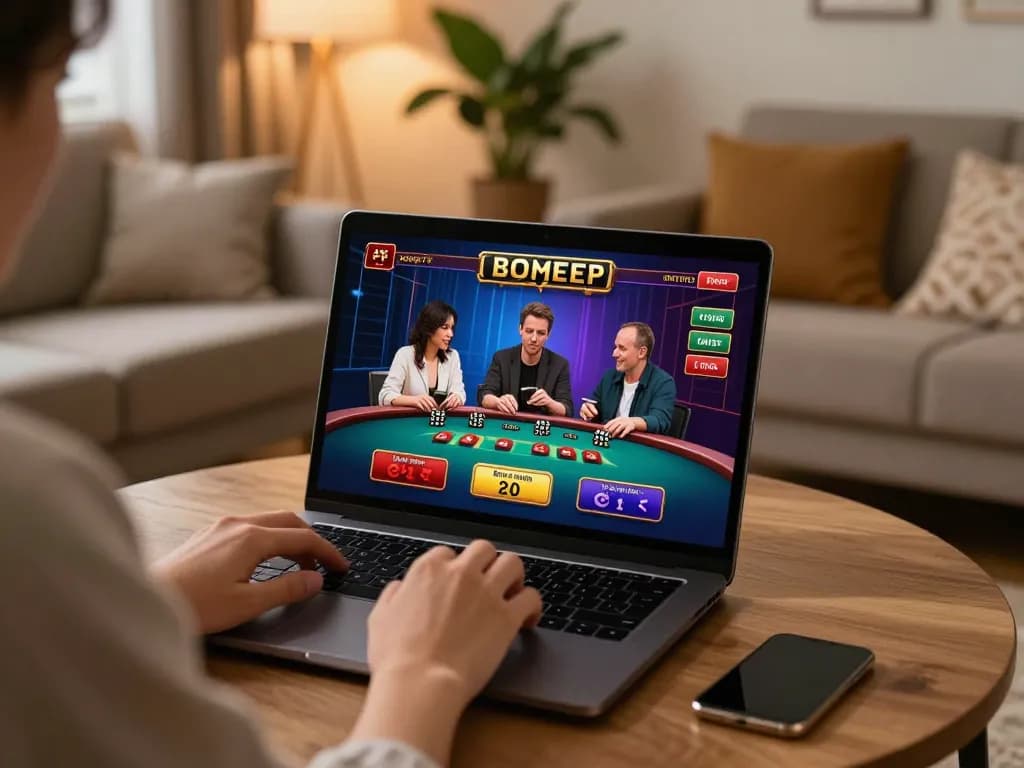 Engaging gameplay at God55 casino with a player enjoying live dealer games online.