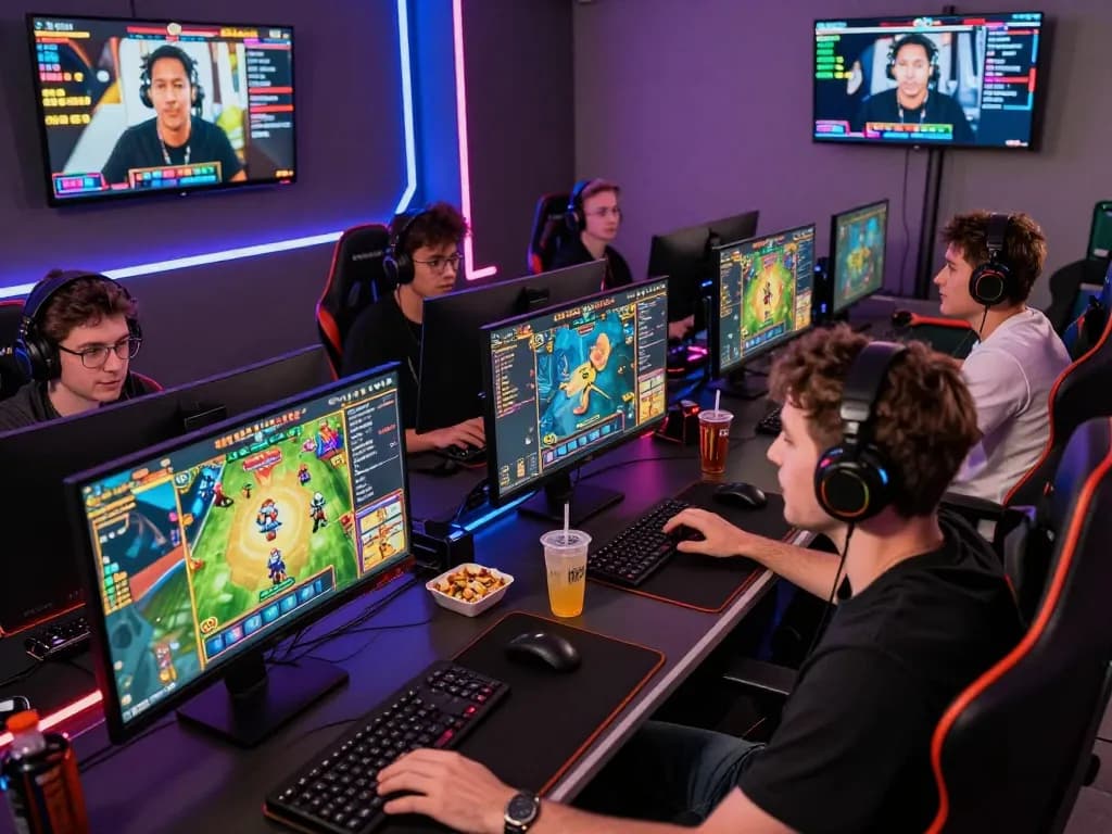 Engaging online gaming scene highlighting players enjoying situs gacor in vibrant, competitive setups.