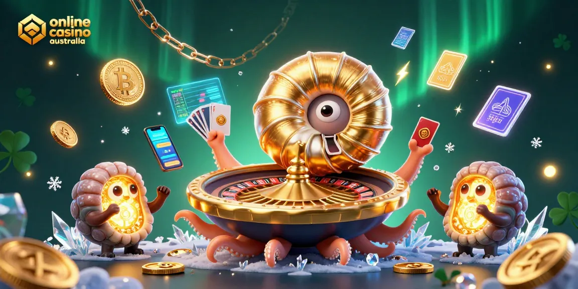Engage in thrilling gameplay at an online casino Australia with this vibrant 3D illustration.