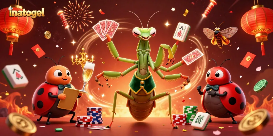 Visualisasi dinamis Inatogel dengan karakter dan elemen slot untuk menarik perhatian pemain.