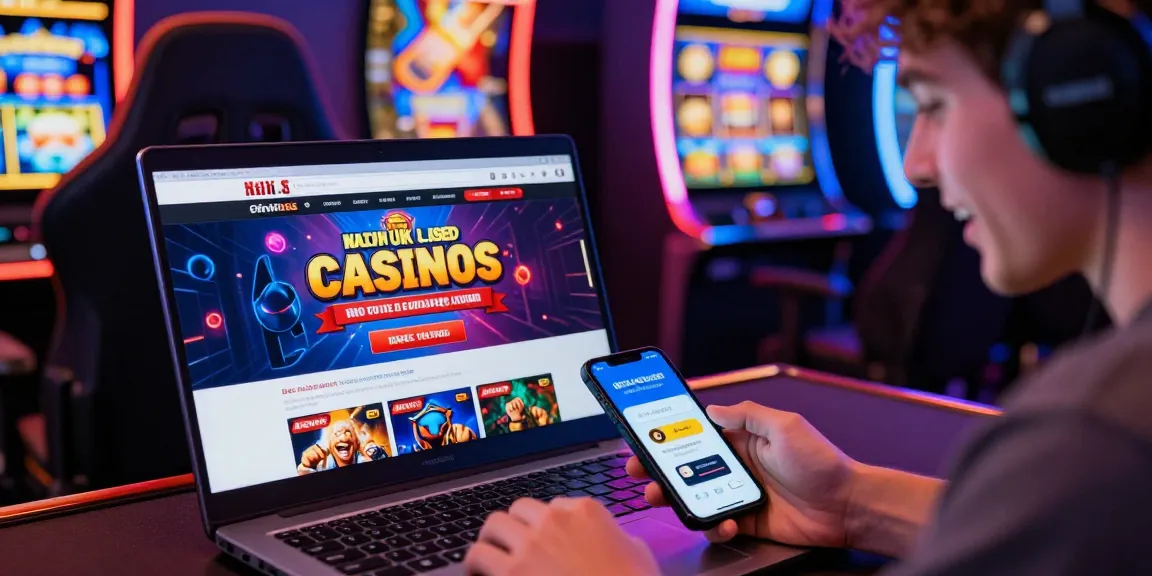 Engaging non UK licensed casinos website view showcasing vibrant games and player excitement.
