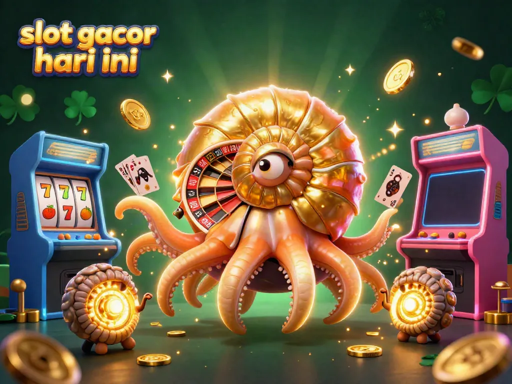 Visualisasi warna-warni slot gacor hari ini dengan karakter nautilus raksasa dan elemen permainan menarik.