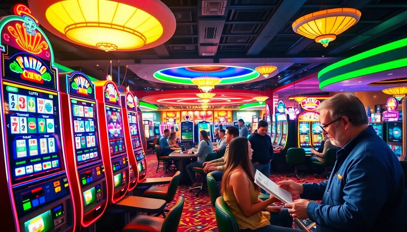 Erleben Sie das spannende casino spiele.de mit Spielern an lebhaften Spielautomaten im Casino.