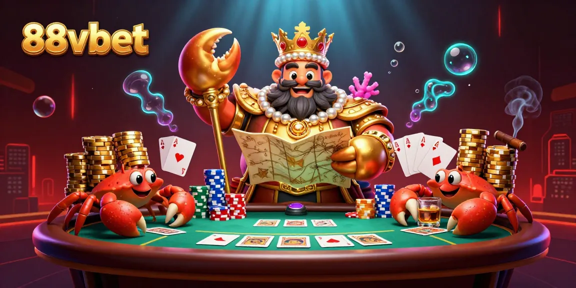 Experience the thrilling action of 88vbet with a vibrant underwater casino adventure featuring a golden crab emperor.