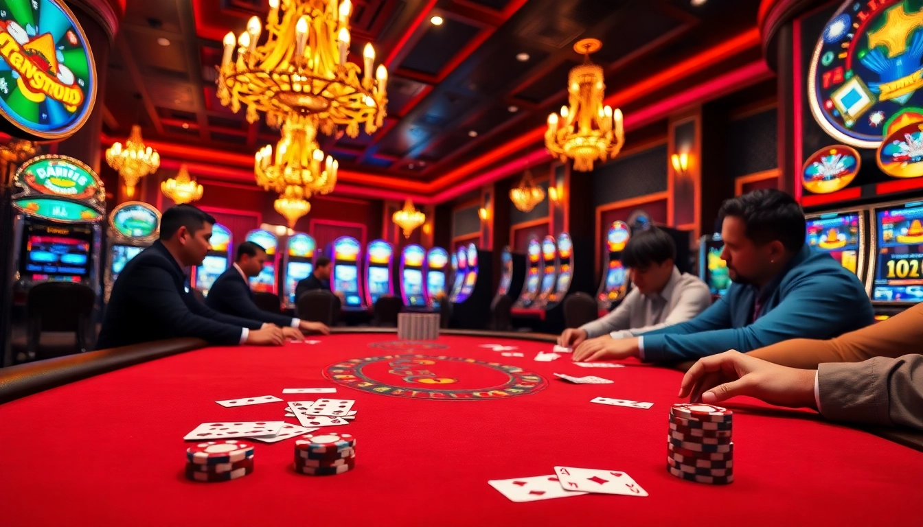 Participating in a high-stakes poker game at 222bd casino, showcasing vibrant chips and cards.
