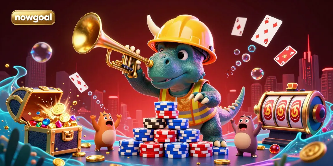 Experience real-time betting action with nowgoal through a vibrant illustration of a triceratops and gameplay elements.