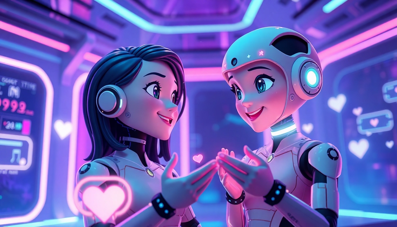 Engaging AI characters in sex AI chat creating a vibrant virtual interaction.