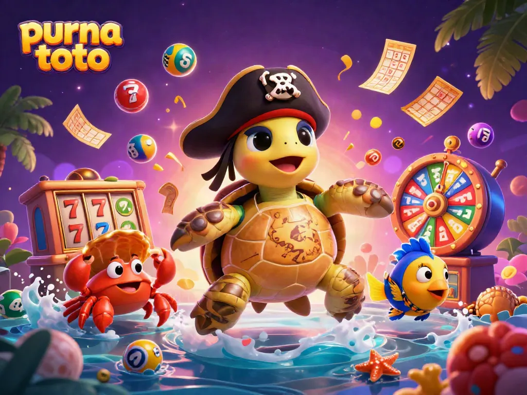 Menangkan jackpot dan nikmati pengalaman bermain purna toto dengan simbol slot dan lotere yang berwarna cerah