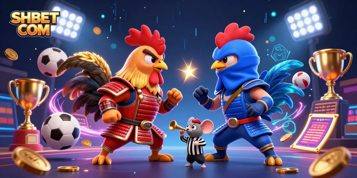Engage with thrilling action at SHBET COM featuring epic rooster battles amidst dynamic sports elements.