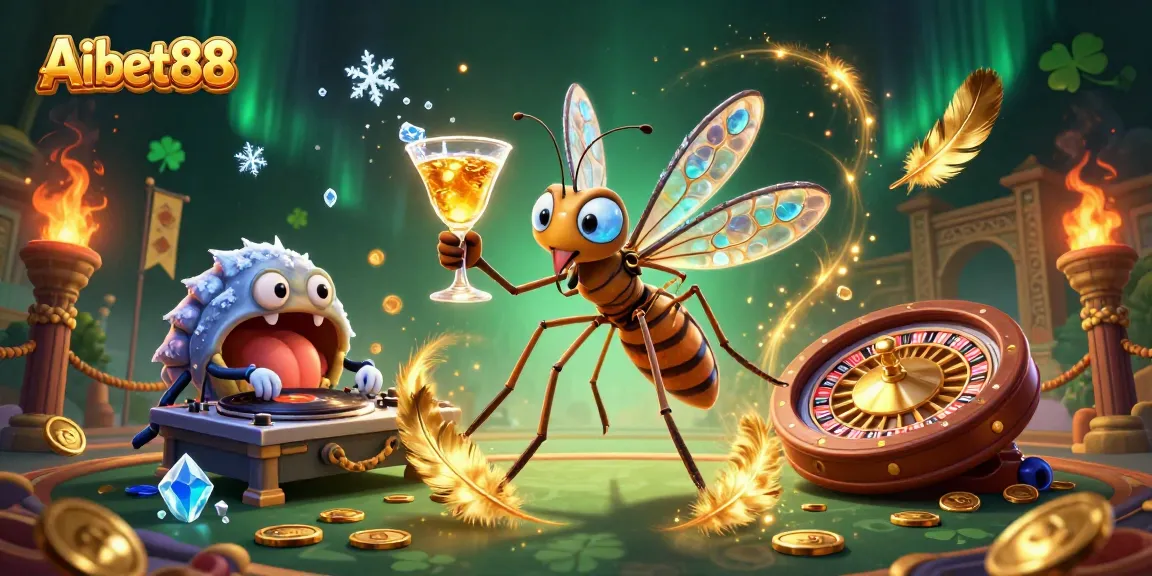 Aibet88 brings excitement to the casino world with a lively scene of unique characters and gambling elements.