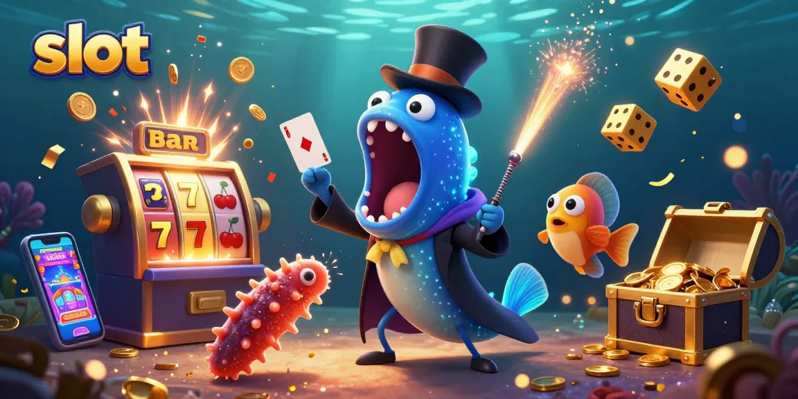 Mainkan slot yang menghibur di lautan dengan gulper eel dan anglerfish dalam aksi sulap, simbol berkilauan.