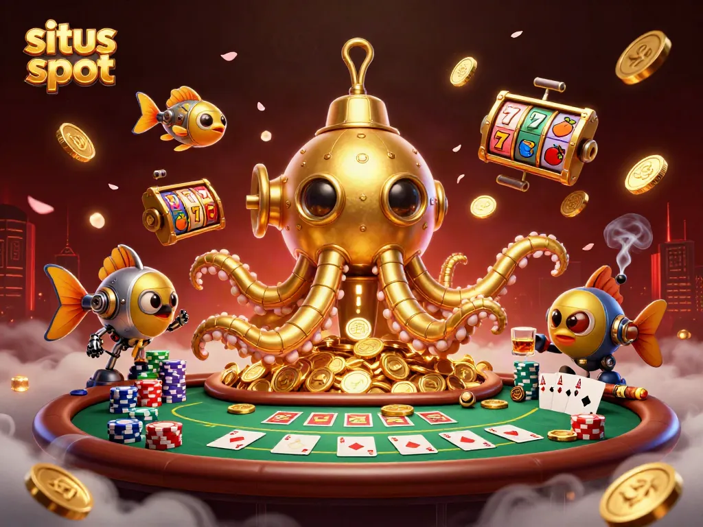 Engage in the thrilling world of situs slot with dynamic characters and casino elements.