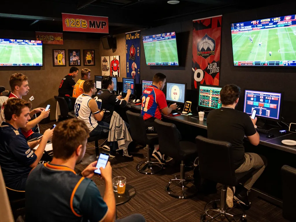 Enjoy the excitement of sports betting at 123bmvp with fans placing bets and watching live games.