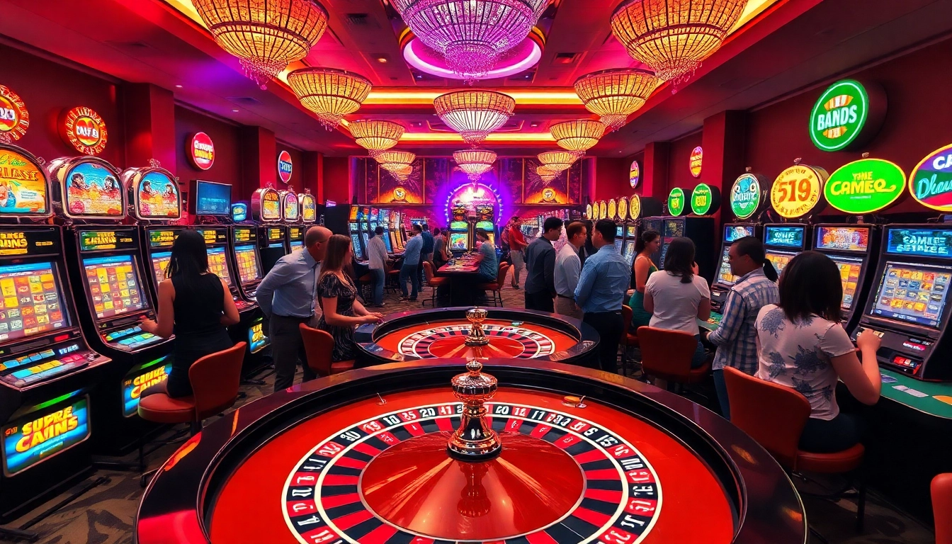 Players enjoying online casino games at an exciting roulette table with vibrant atmosphere.