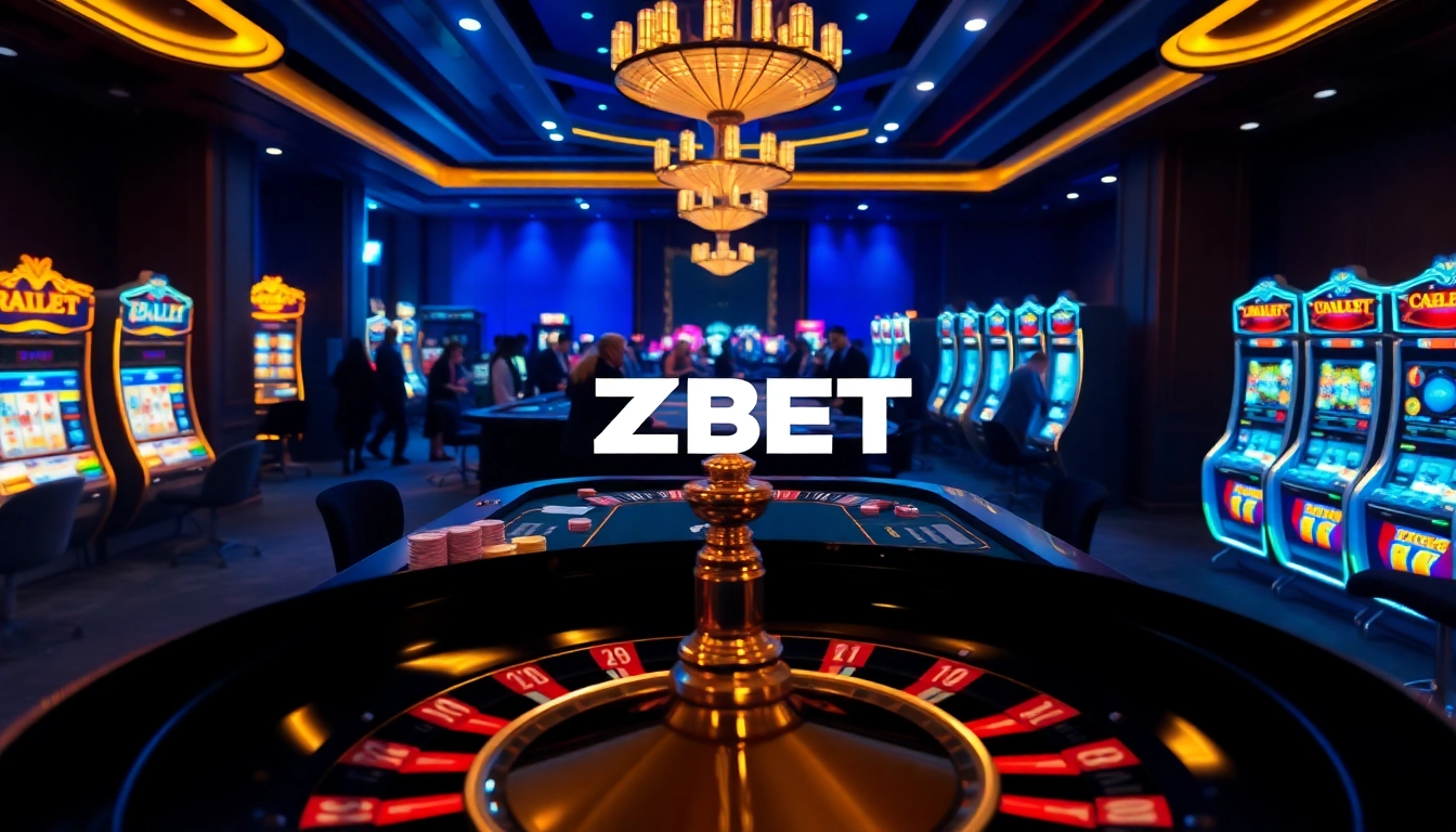 ZBET players enjoying high-stakes action at a luxurious casino table with poker chips and roulette.
