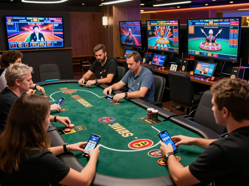 Players enjoying interactive casino games on MM88 platform with engaging visuals.