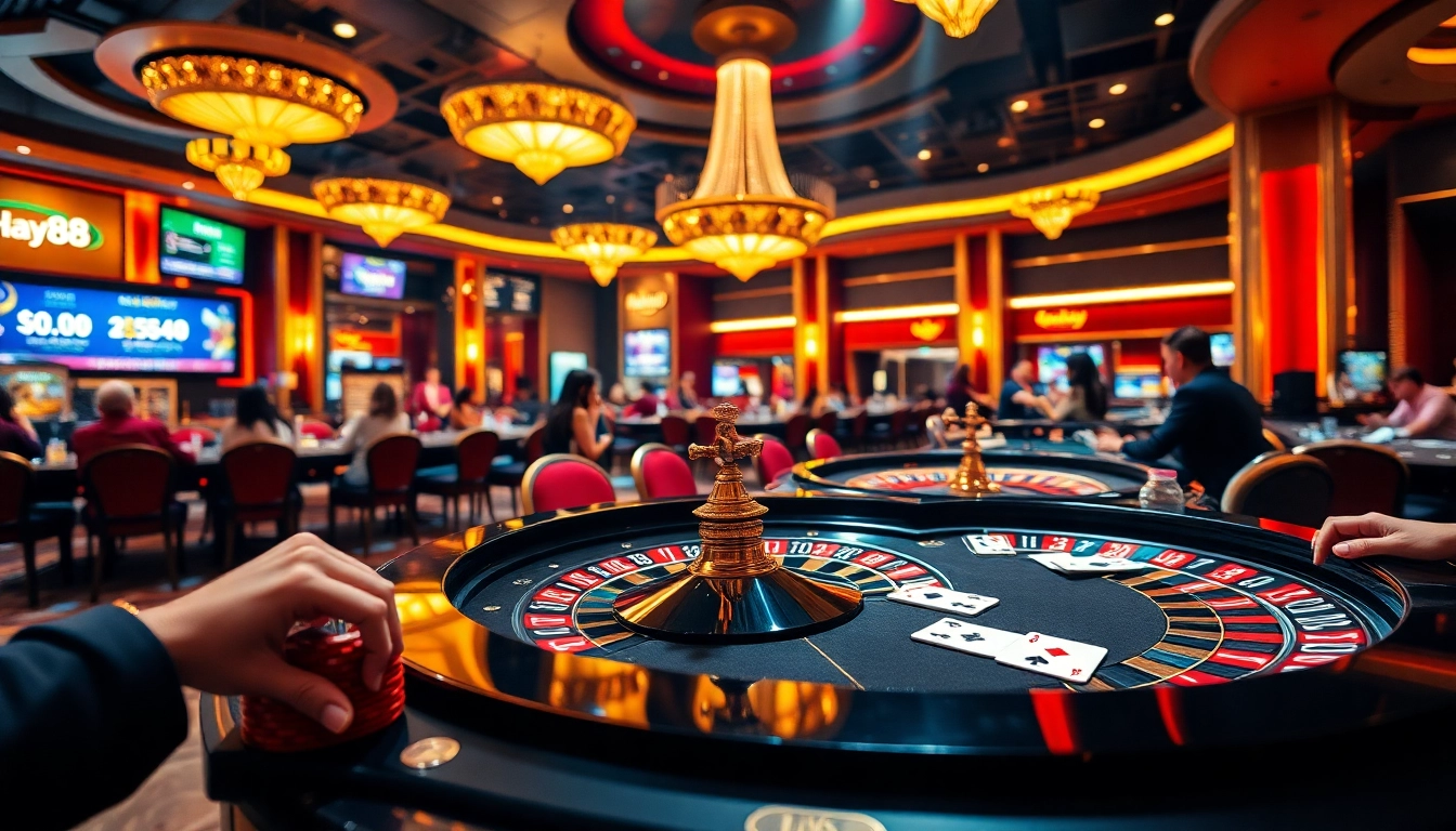 Experience the excitement of Hay88 with luxurious casino gaming, vibrant chips, and live betting.