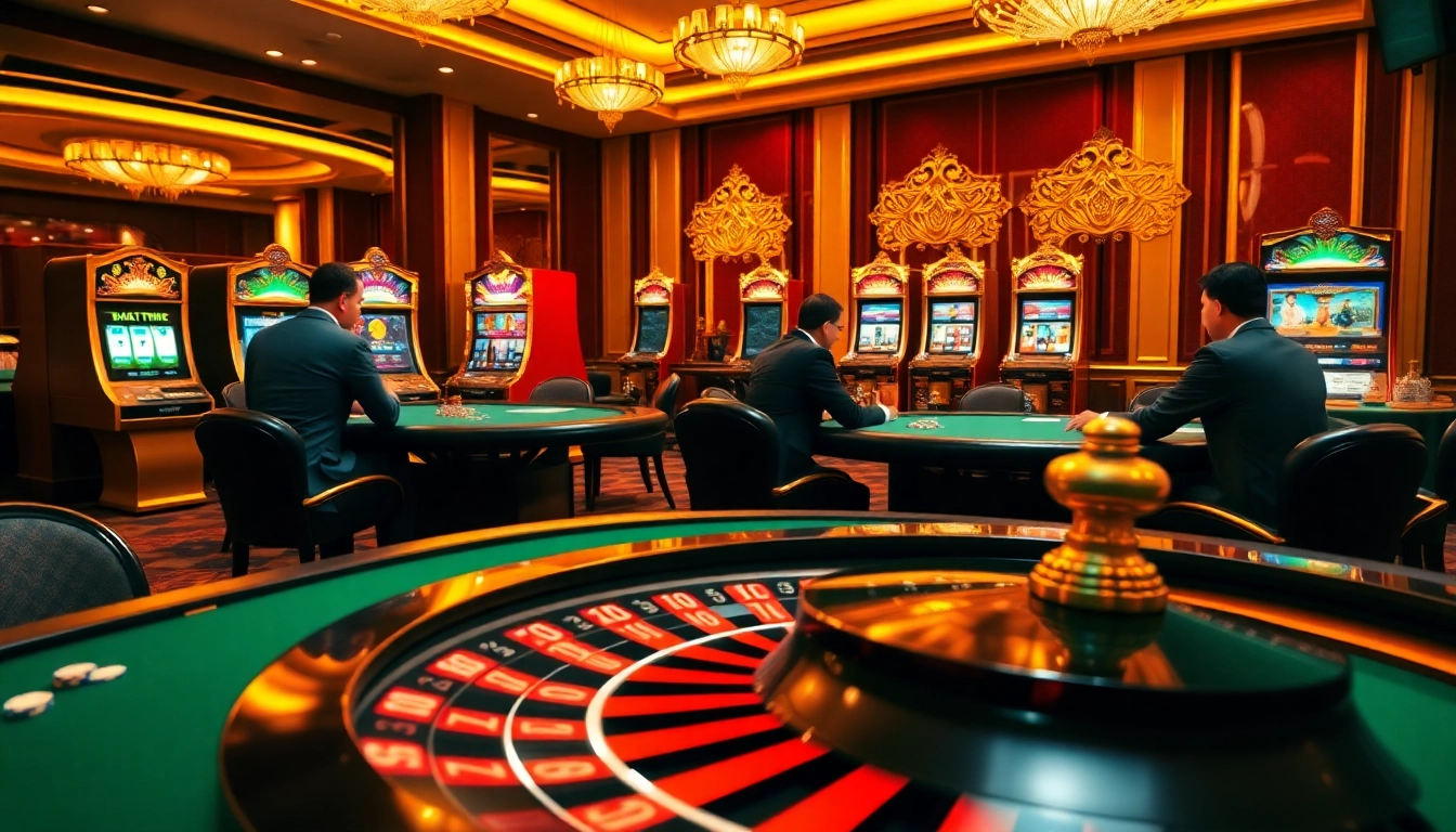 Experience the thrill of gaming with the 789f best casino scene featuring vibrant poker action and dazzling slot machines.