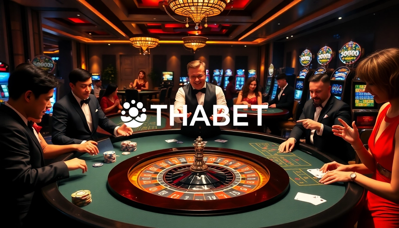 Players enjoying thrilling gaming experiences at Thabet's online casinos.