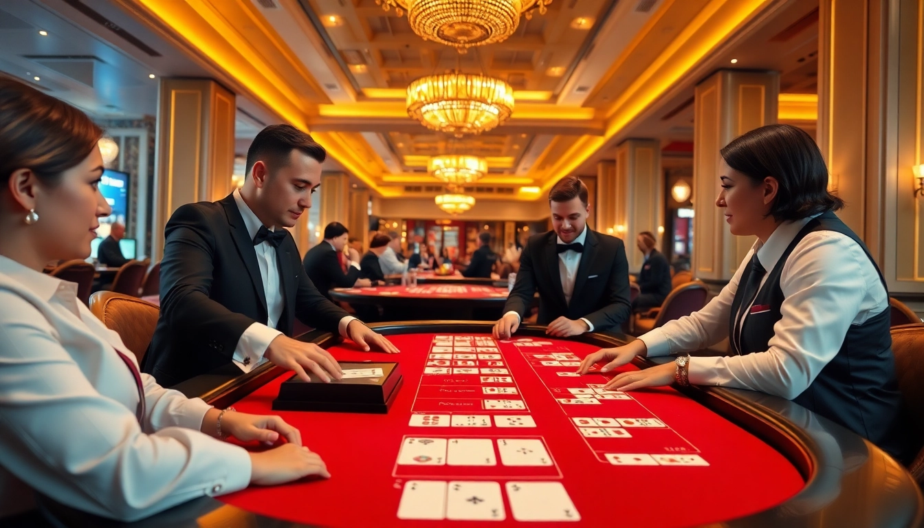 에볼루션 바카라에서의 우아한 게임 플레이와 생생한 카지노 환경을 보여줍니다.