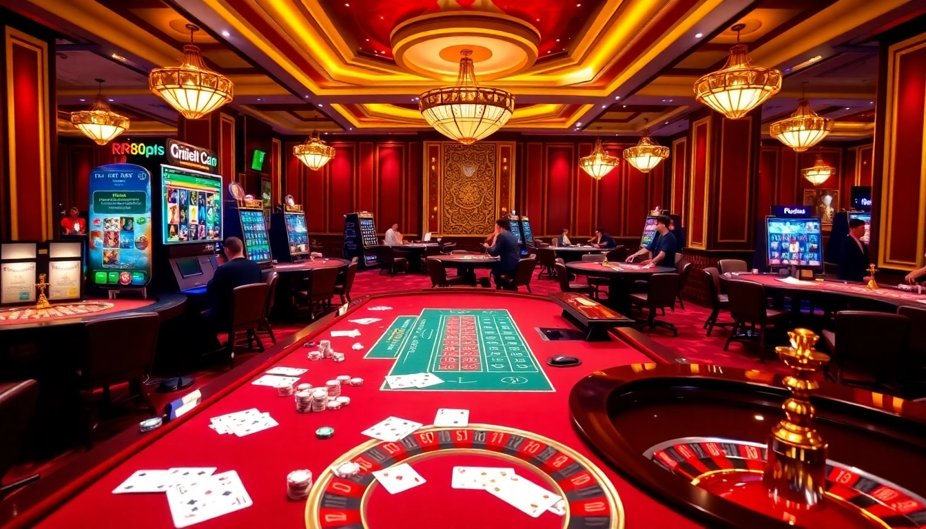 Betting excitement unfolds at https://rr88co.net/ with vibrant casino tables and chips.